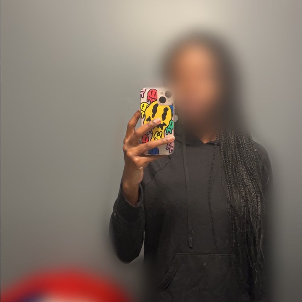 black athletic works hoodie (small slits on the side)